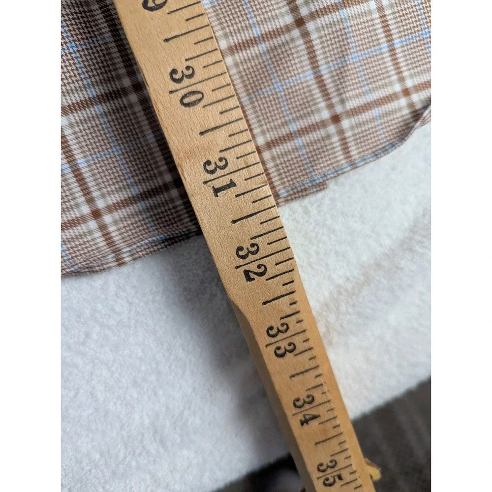 Forsyth of Canada Plaid Wrinkle Free Long Sleeve Button Up Collared Shirt Men M - Picture 9 of 9
